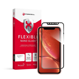 Szkło Hybrydowe Forcell Flexible 5d Full Glue Do Iphone Xr/11 6,1" Czarny