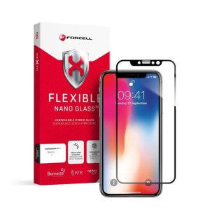 Szkło Hybrydowe Forcell Flexible 5d Full Glue Do Iphone X/xs Czarny