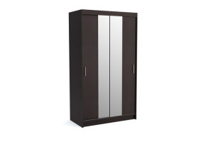 Szafa przesuwna NICO 2 120cm wenge dwudrzwiowa minimalistyczna z lustrem