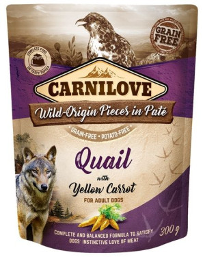 Carnilove Dog Quail Yellow Carrot przepiórka i żółta marchew saszetka 300g