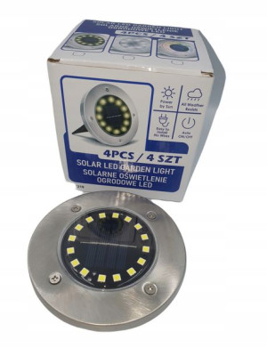Lampy solarne LED16 Ogrodowe Najazdowe Grunt 4 szt