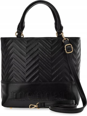 TOREBKA Damska MONNARI Czarna Torba SHOPPER BAG A4
