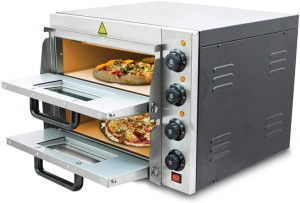 Piec Do Pizzy Elektryczny Podwójny Z Kamienną Płytą Do 350° Bituxx 3000w