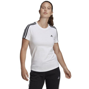 Koszulka adidas Essentials Slim 3-Stripes GL0783 - BIAŁY; XS