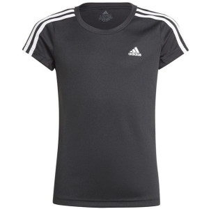 Koszulka adidas Designed 2 Move 3-Stripes Tee girls GN1457 - CZARNY; 140 CM