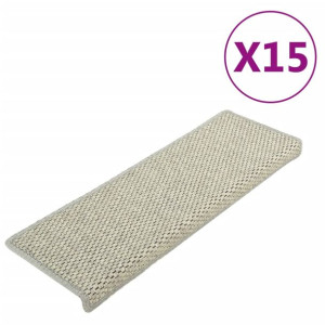 Samoprzylepne nakładki na schody, 15 szt., 65x25 cm, szare