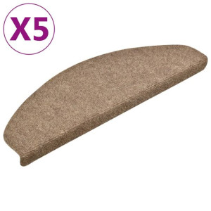 Samoprzylepne nakładki na schody, 5 szt., kremowe, 65x21x4 cm
