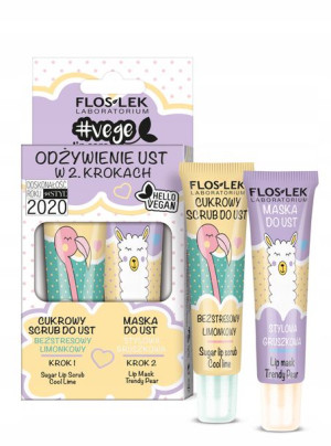 Vege Lip Care Zestaw Odżywianie Ust W 2 Krokach/cukr.scrub Bezstres.limonk