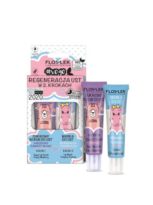 Vege Lip Care Zestaw Regen.ust W 2 Kr./cuk.scrub Jagod.zawrót Głowy + Maska