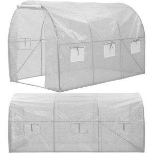 Tunel foliowy ogrodowy szklarnia 2x3m 6m2 biały