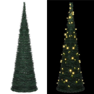 Sztuczna choinka z girlandy z lampkami LED, zielona, 150 cm