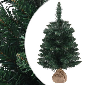 Sztuczna choinka ze stojakiem, zielona, 60 cm, PVC