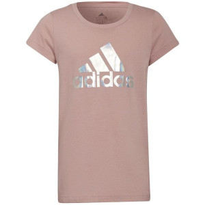 Koszulka adidas Dance Metallic Print Tee Jr H57220 - RÓŻOWY; 170 CM