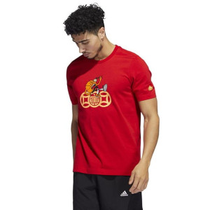 Koszulka adidas Posting Up HC6895 - CZERWONY; M