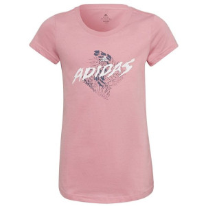 Koszulka adidas 3 BAR G Tee HL1617 - RÓŻOWY; 134 CM
