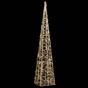 Akrylowy stożek dekoracyjny, ciepłe białe LED, 90 cm