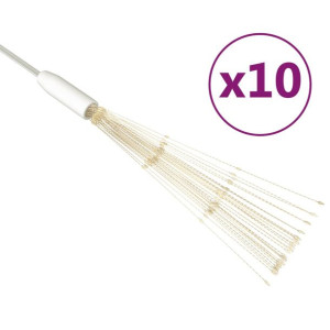 Ogrodowe lampki fajerwerkowe 10 szt. ciepłe białe, 20cm 1400LED