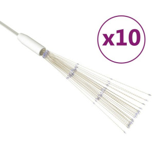 Ogrodowe lampki fajerwerkowe 10 szt., niebieskie, 20cm, 1400LED