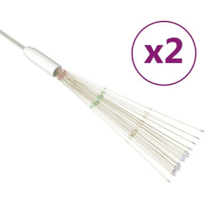 Ogrodowe lampki fajerwerkowe 2 szt., kolorowe, 20 cm, 280 LED