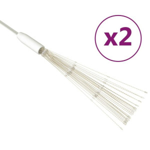 Ogrodowe lampki fajerwerkowe 2 szt., zimne białe, 20cm, 280 LED