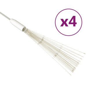 Ogrodowe lampki fajerwerkowe 4 szt., zimne białe, 20cm, 560 LED