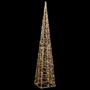 Stożek dekoracyjny, akrylowy, ciepłe białe LED, 120 cm
