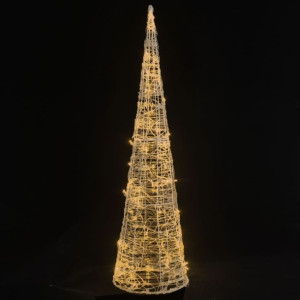 Stożek dekoracyjny, akrylowy, ciepłe białe LED, 90 cm