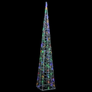 Stożek dekoracyjny, akrylowy, kolorowy, LED, 120 cm