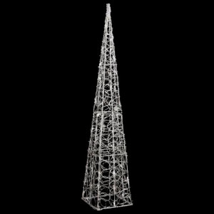 Stożek dekoracyjny, akrylowy, zimne białe LED, 120 cm