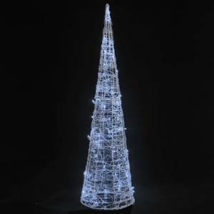Stożek dekoracyjny, akrylowy, zimne białe LED, 120 cm