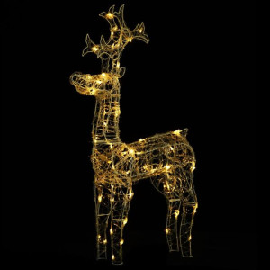 Świąteczna dekoracja, renifer, 90 diod LED, 60x16x100 cm, akryl
