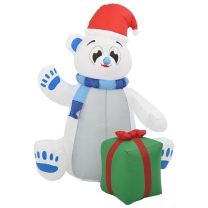 Świąteczny nadmuchiwany miś polarny, LED, 1,8 m