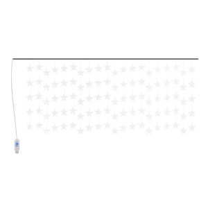 Zasłona świetlnych gwiazdek 500 diod LED ciepła biel, 8 funkcji