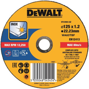 Tarcza Do Cięcia Metalu Dewalt Inox Płaska 125 X 1,0 X 22mm