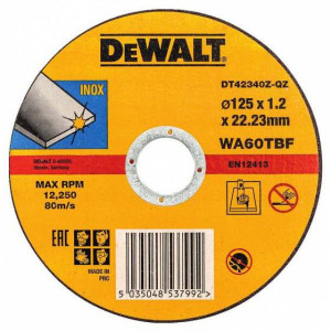 Tarcza Do Cięcia Metalu Dewalt Inox Płaska 125 X 1,2 X 22mm (10szt.)