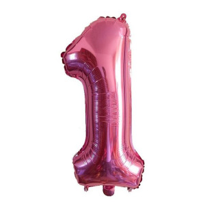 Balon Cyfra Numer 1 Urodziny Rocznica Duża 75 Cm Różowa