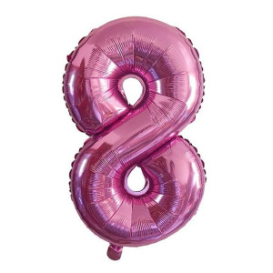 Balon Cyfra Numer 8 Urodziny Rocznica Duża 75 Cm Różowa