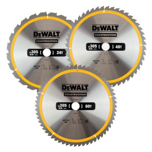 Zestaw Pił Tarczowych 'dewalt '305mm 3 Pack (1x 24t 1x 48t 1x 60t)