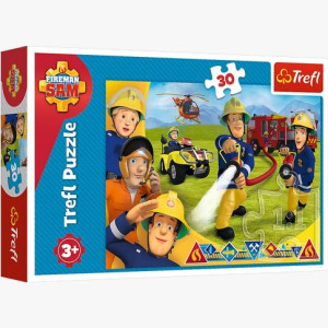 PUZZLE 30 Gotowi by pomagać Strażak Sam 18244 Trefl