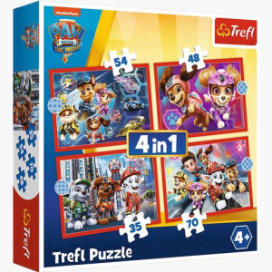 PUZZLE 4w1 Psi Patrol w mieście Psi Patrol 34374 Trefl