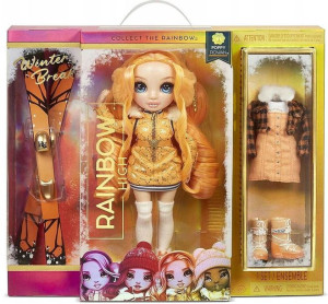 RAINBOW HIGH Poppy Rowan lalka narty szafa ubranka
