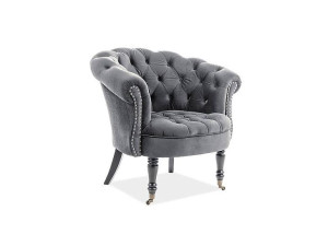 Fotel PHILIPS velvet szary