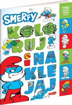 Książka Koloruj i naklejaj. Smerfy.