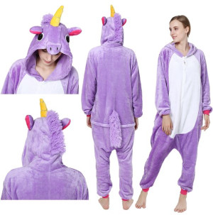 Jednorożec Piżama Kigurumi Fioletowy Miękki Roz. L