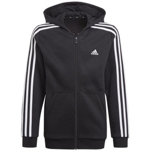 Bluza adidas Boys Essentials 3S Full-zip Hoodie GQ8900 - CZARNY; 134 CM