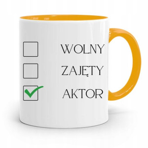 Dla Aktora Aktorki Kubek Żółty Prezent Urodziny