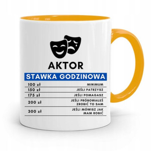 Dla Aktora Aktorki Kubek Żółty Prezent Urodziny