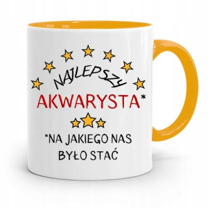 Dla Akwarysty Kubek Żółty Na Prezent Na Urodziny