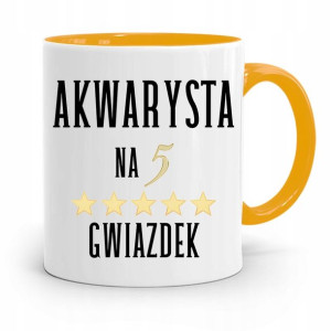 Dla Akwarysty Kubek Żółty Na Prezent Na Urodziny