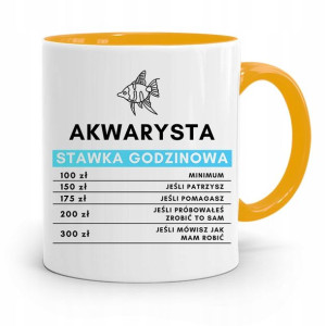 Dla Akwarysty Kubek Żółty Na Prezent Na Urodziny
